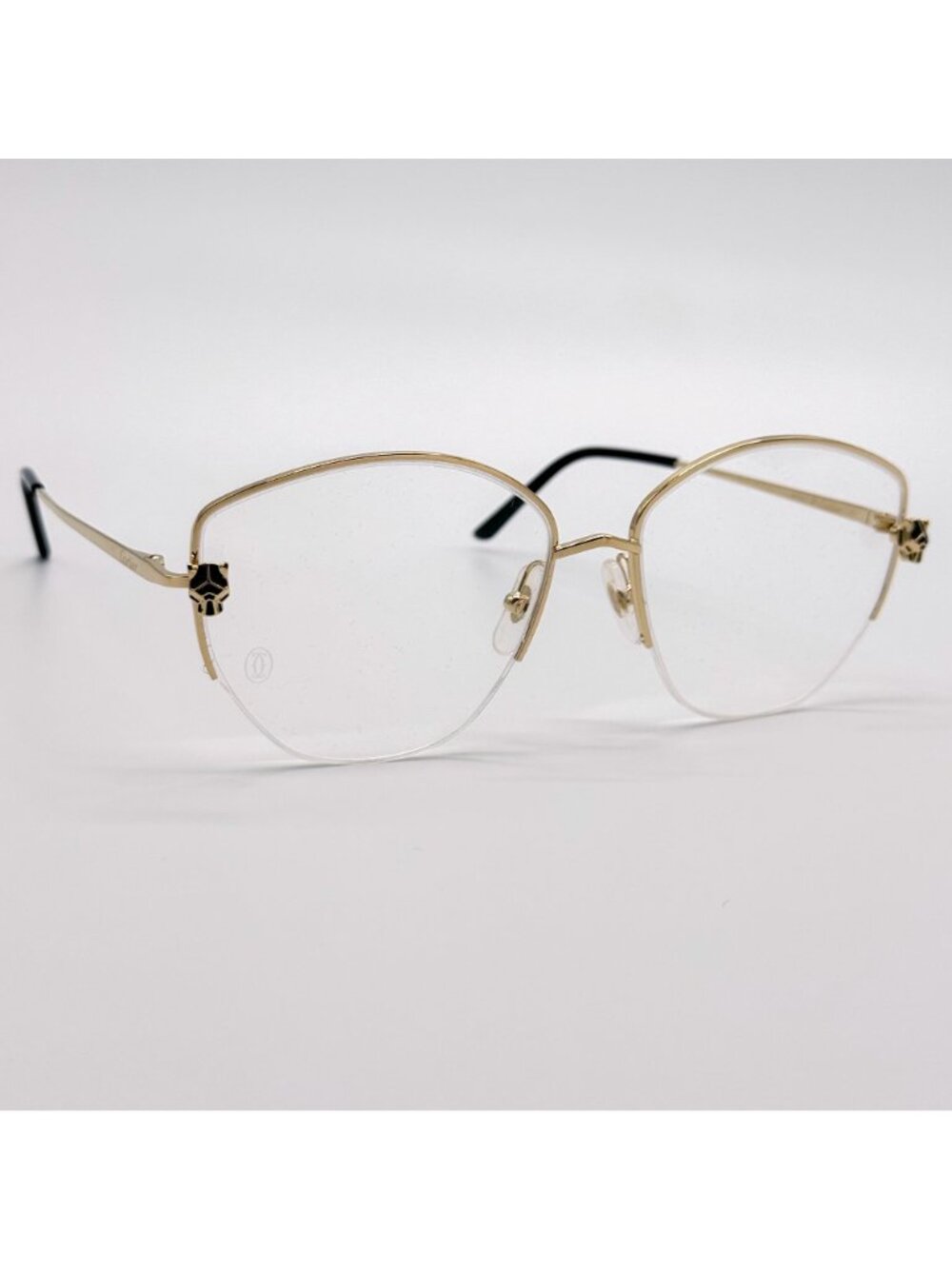 New Cartier CT0370O 001 Gold Women Eyeglasses Authentic